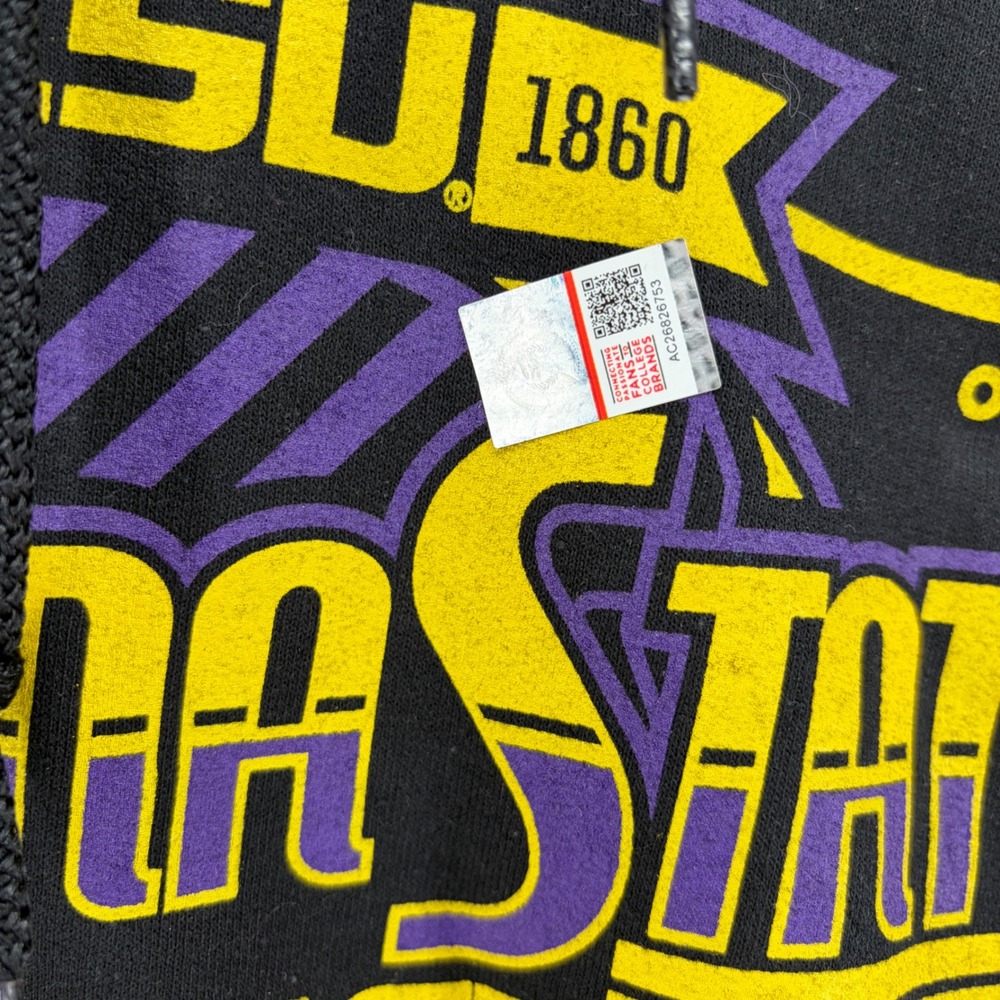 LSU Louisiana State University Hoodie Mens 5XL NEW Purple Gold NCAA Big & Tall - Picture 3 of 7